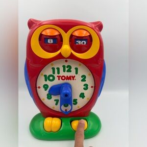 Vintage Tomy 1990 Owl Clock Children’s Educational Toy TESTED WORKS